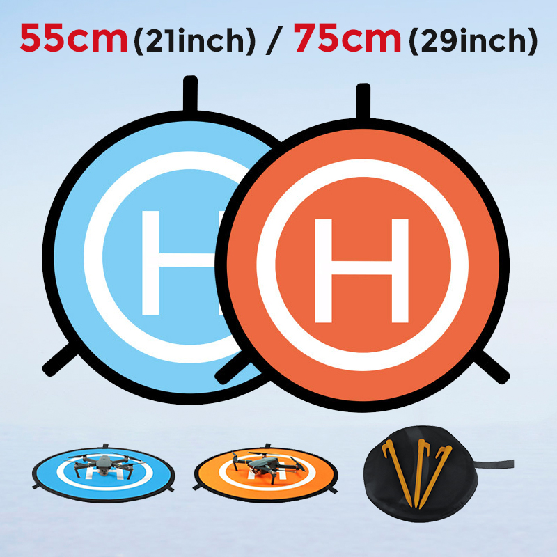 Drone Landing Pad - クワッドコプター用折りたたみ式ランディングパッド,55cm, 75cm, rc,マット,駐車場,エプロン,芝生,アクセサリー,ギフト