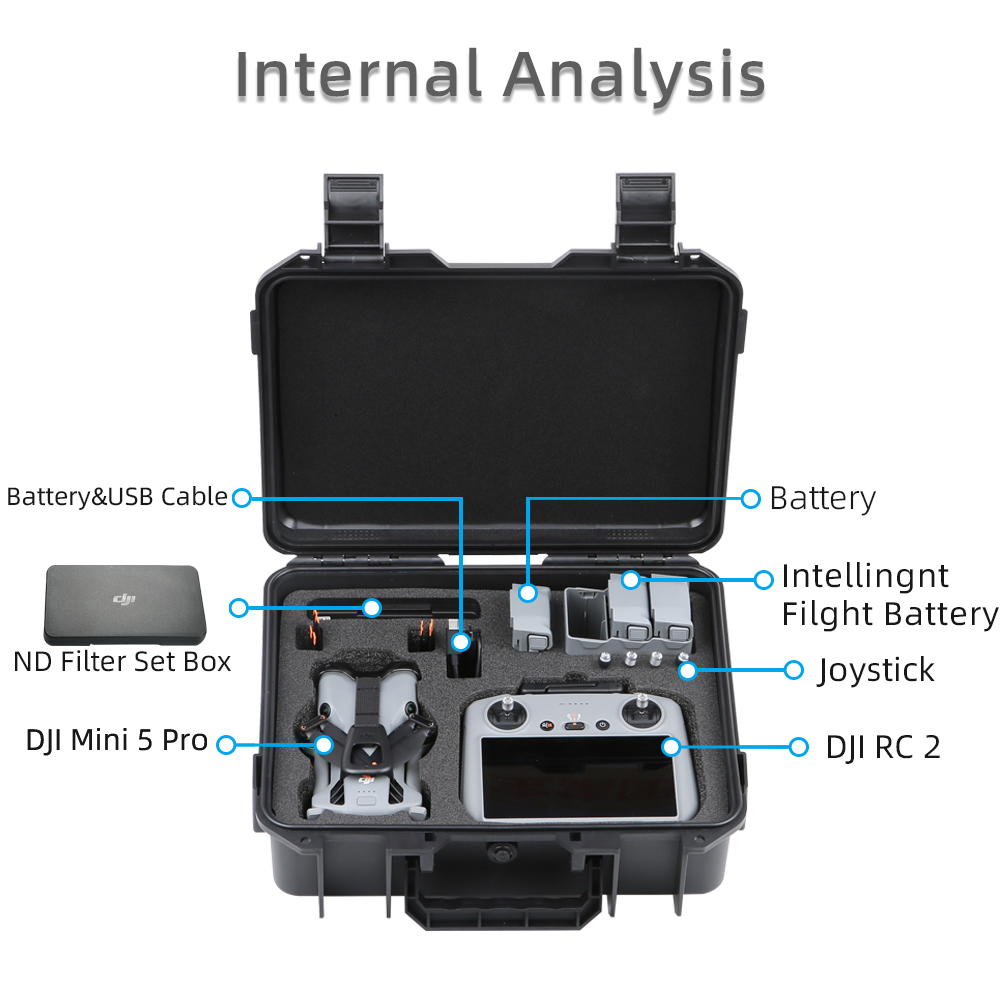 DJI Mini 5 Pro用ケース 防爆ケースバッグ ポー - Drone Hard Shell Case のレビューと価格
