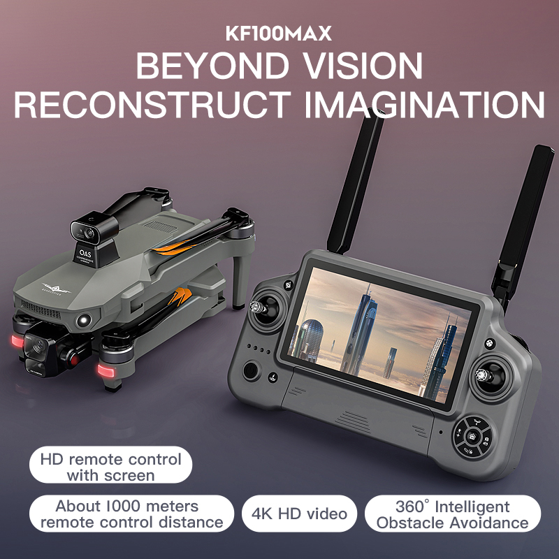 KF100 MAX GPSドローン 4Kカメラ 3軸ジンバル - Drone Controller Screen のレビューと価格