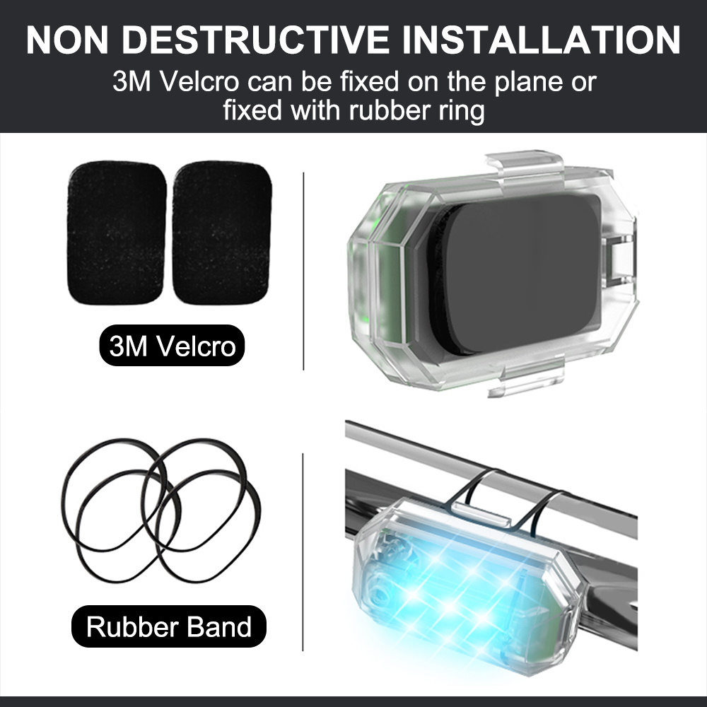 ドローンLEDライトストロボライト,2ピース,ワイヤレス照明 - Drone Strobe Light のレビューと価格