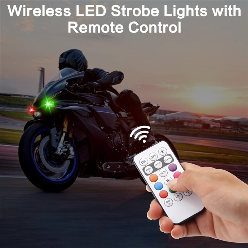 ワイヤレスLEDストロボライトキット12個入り 8色RGB、 - Drone Strobe Light のレビューと価格